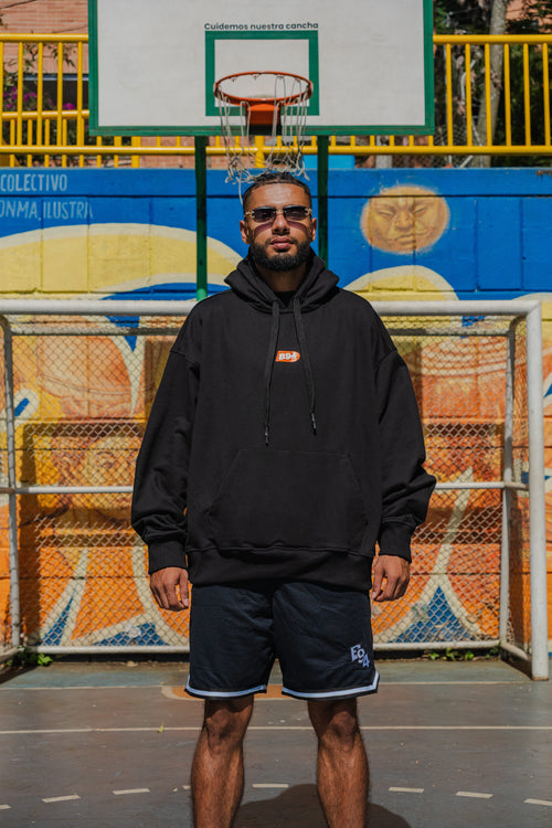 Buzo oversize Fundamentals negro alto gramaje 340G