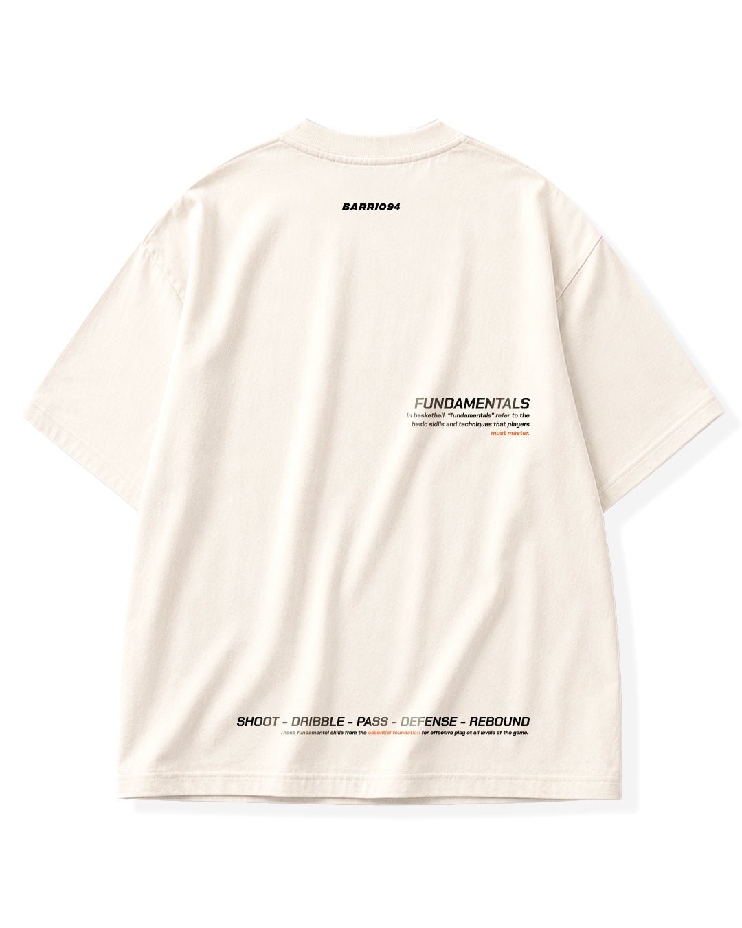 Camiseta Oversize  - Fundamentals - Unisex Blanco 220G