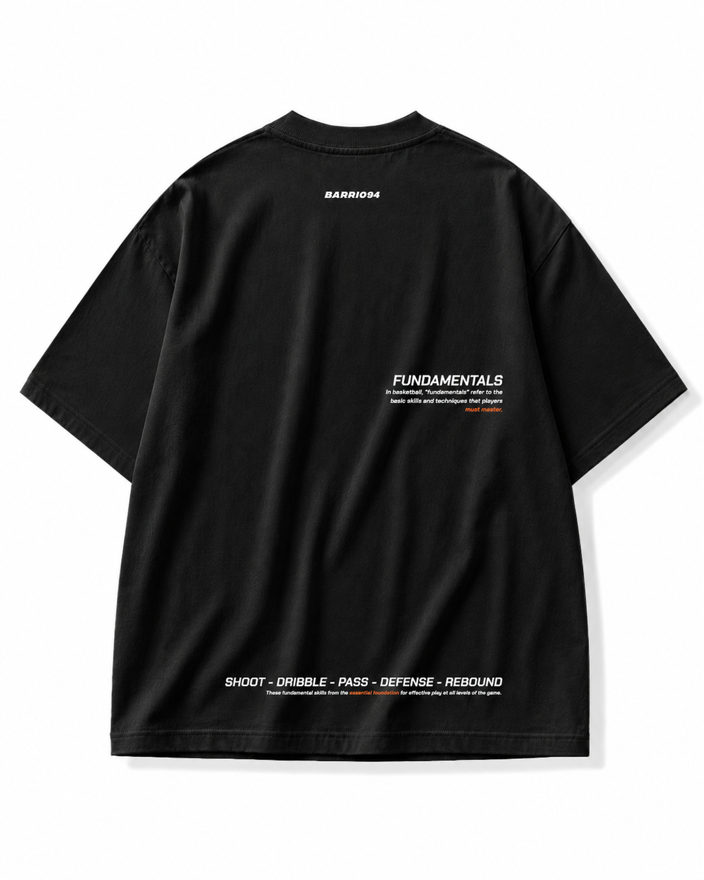 Camiseta Oversize - fundamentals - Unisex Negro 220G